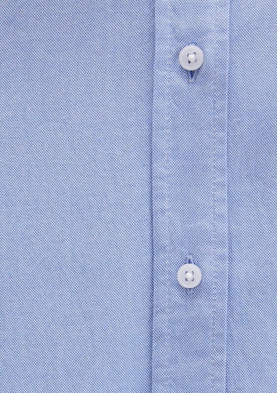 UZUN KOLLU DOKUMA GÖMLEK Kadın Mavi Gömlek - M1211290