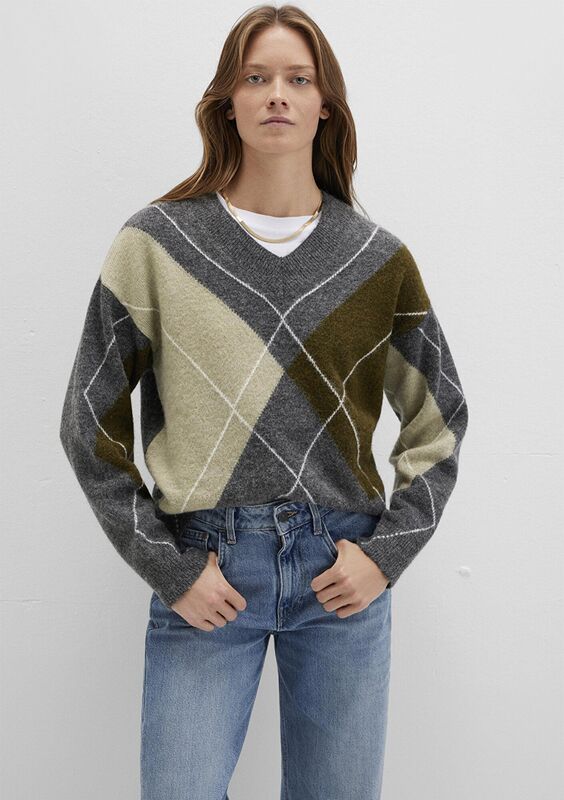 V YAKA KAZAK Kadın Siyah Kazak - M1710826