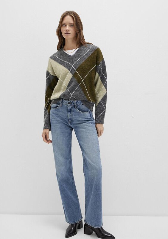 V YAKA KAZAK Kadın Siyah Kazak - M1710826