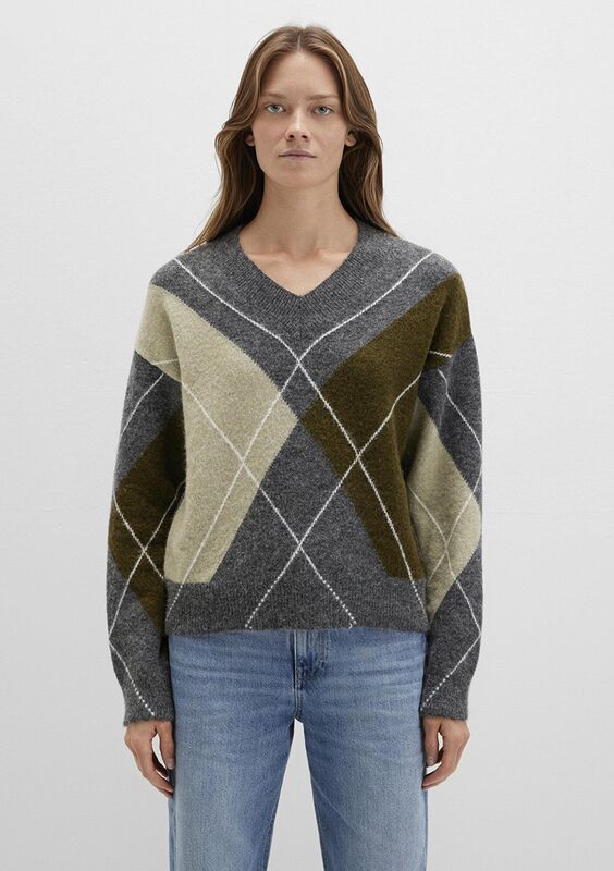 V YAKA KAZAK Kadın Siyah Kazak - M1710826