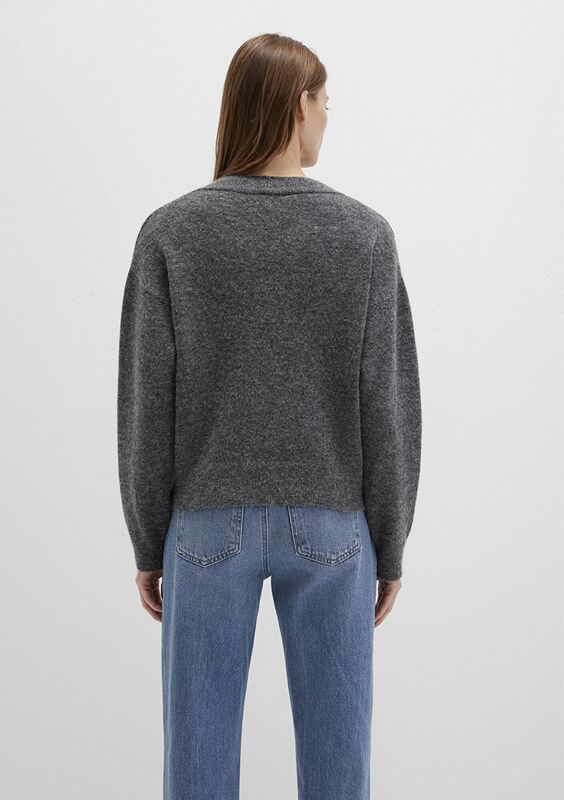 V YAKA KAZAK Kadın Siyah Kazak - M1710826