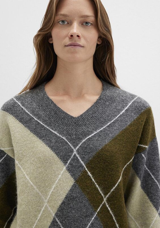 V YAKA KAZAK Kadın Siyah Kazak - M1710826