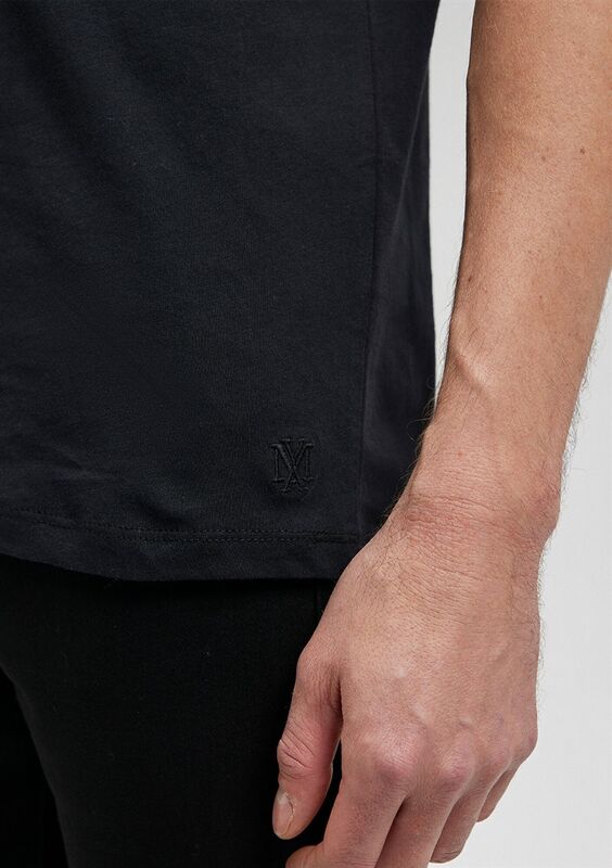 V YAKA TİŞÖRT Erkek Siyah T-Shirt - M062773