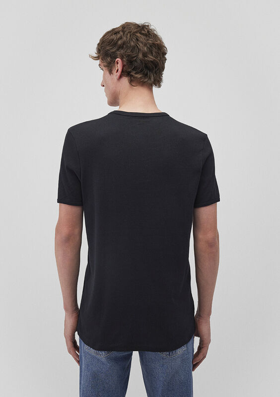 V YAKA TİŞÖRT Erkek Siyah T-Shirt - M063748