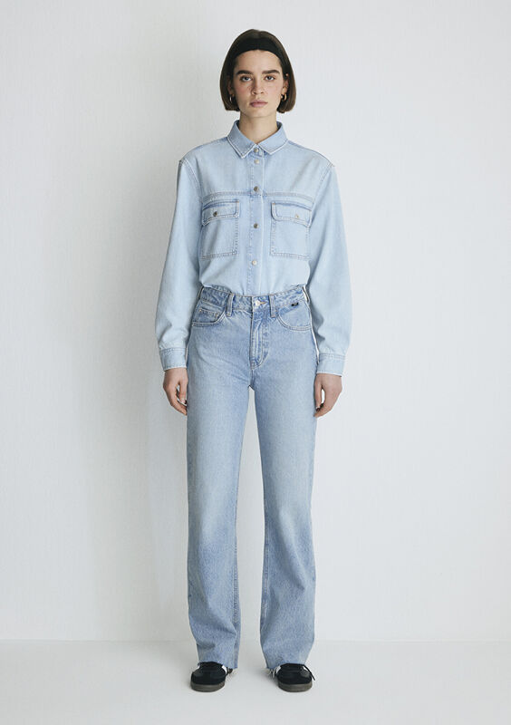VICTORIA Kadın Lt Shaded Denim Denim Pantolon - M101072