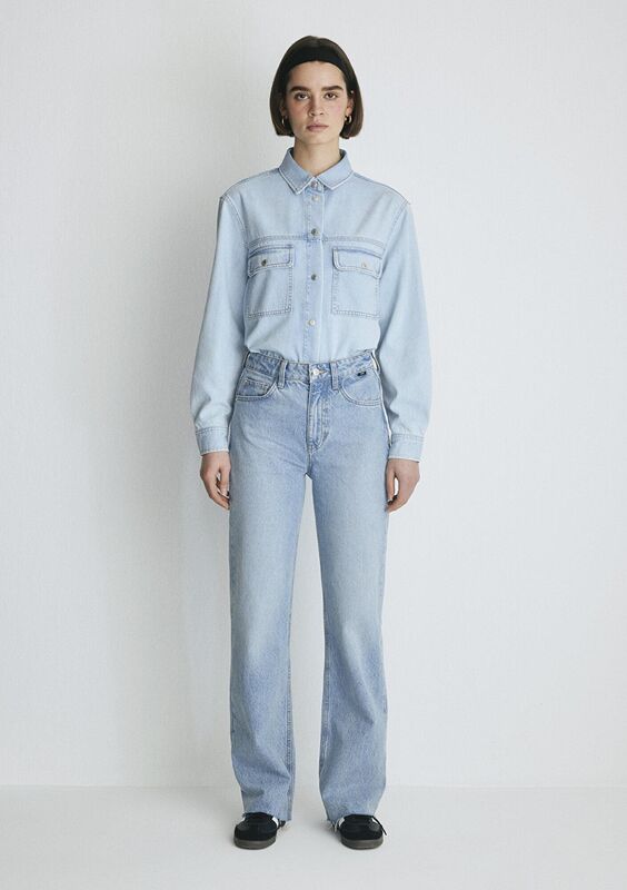VICTORIA Kadın Lt Shaded Denim Denim Pantolon - M101072
