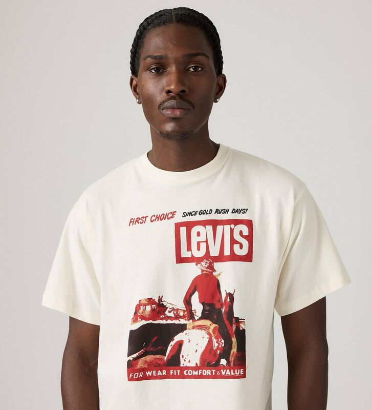 VINTAGE FIT GRAPHIC TEE FIRST CHOICE 1 E Erkek Beyaz T-Shirt - 87373