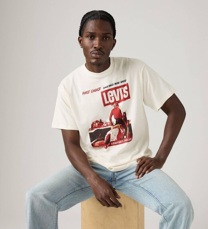 VINTAGE FIT GRAPHIC TEE FIRST CHOICE 1 E Erkek Beyaz T-Shirt - 87373