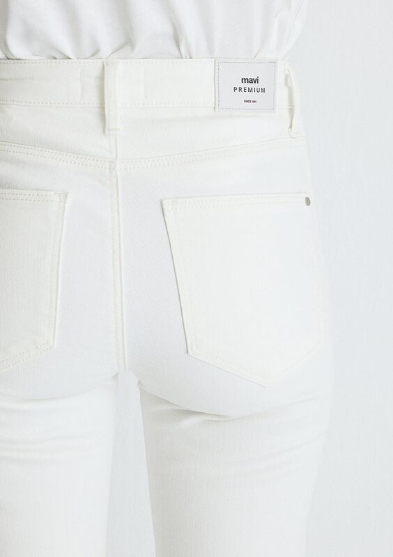 VIOLA Kadın Beyaz Denim Pantolon - M101048
