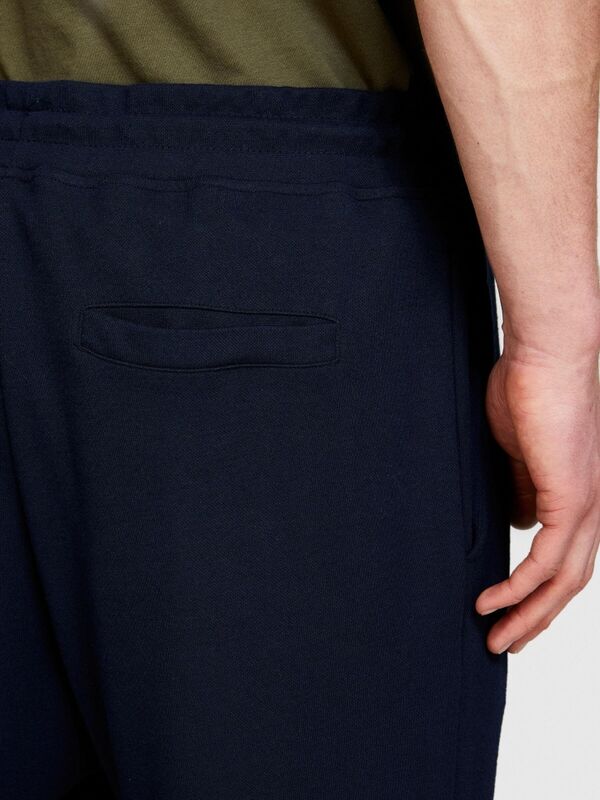 Viskoz Karışımlı Beli Lastikli Büzgü İpli Pantolon Erkek Mavi Pantolon - 324P33YYSF00C