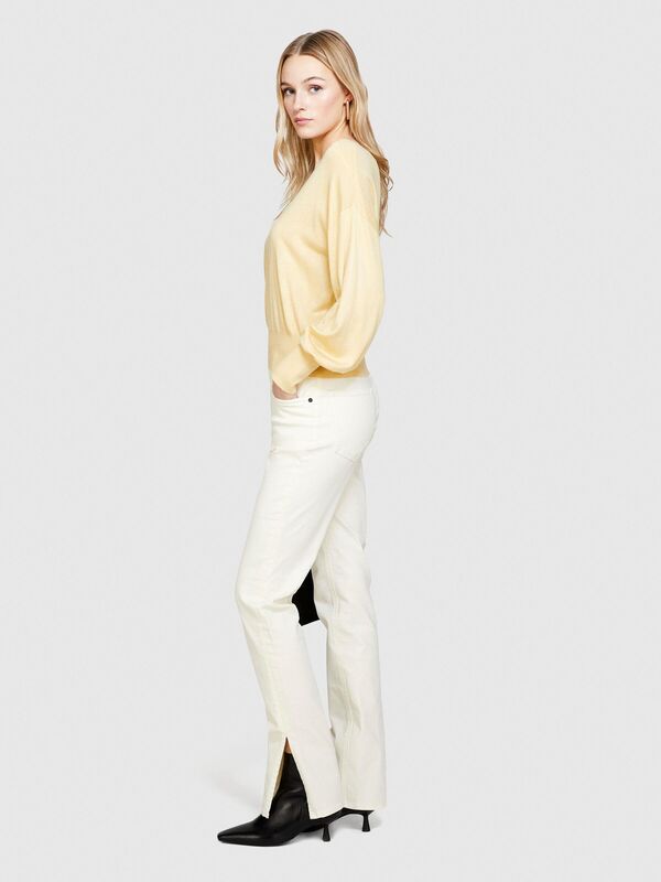 Sisley - Viskoz Karışımlı Bisiklet Yaka Hırka Kadın 3M2 Hırka - 324P16LGM104C