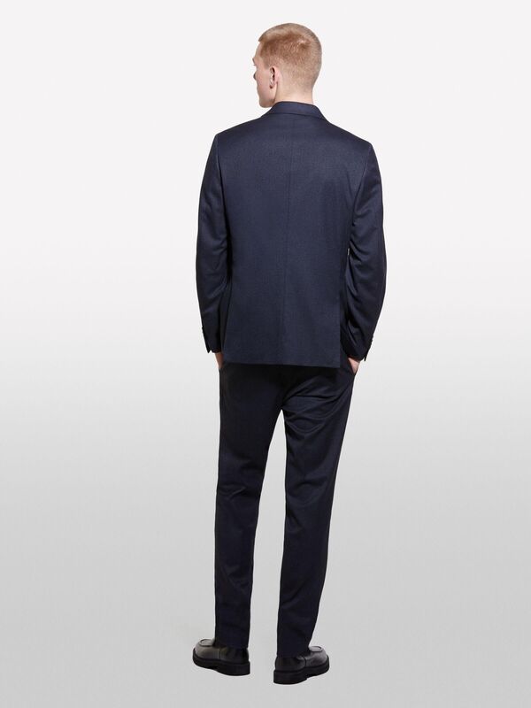 Viskoz Karışımlı Comfort Fit Pantolon Erkek Mavi Pantolon - 324A47PHSF04M