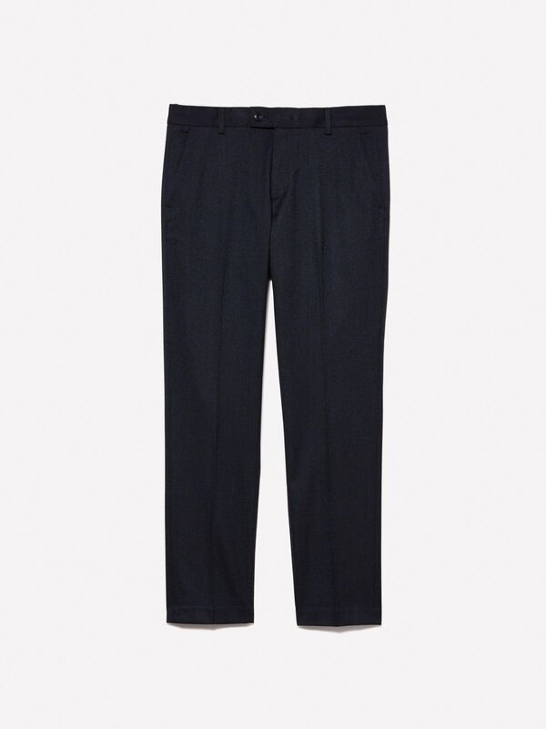 Viskoz Karışımlı Comfort Fit Pantolon Erkek Mavi Pantolon - 324A47PHSF04M