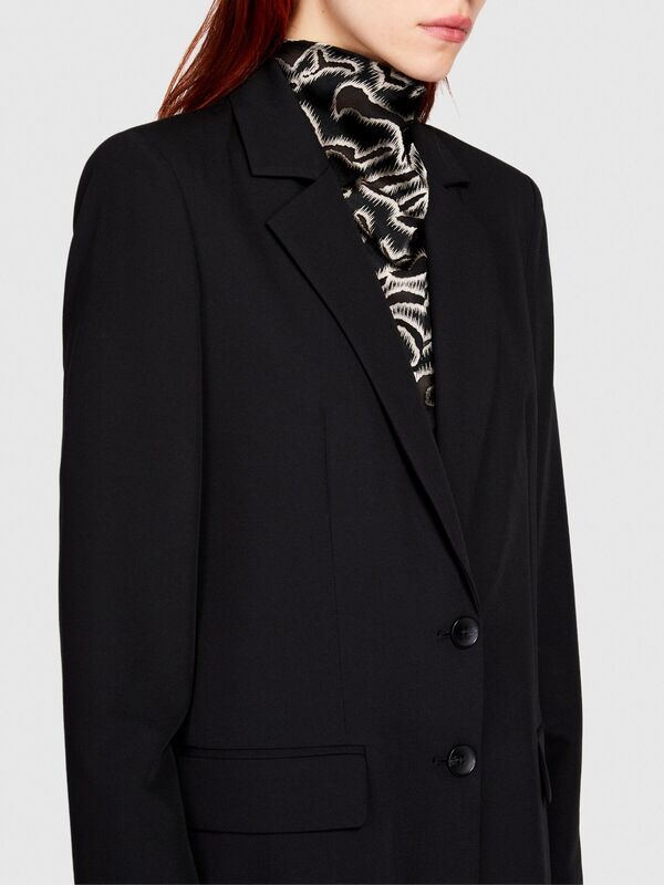 Viskoz Karışımlı Esnek Regular Fit Blazer Ceket Kadın Siyah Ceket - 323A2KVXLW00D