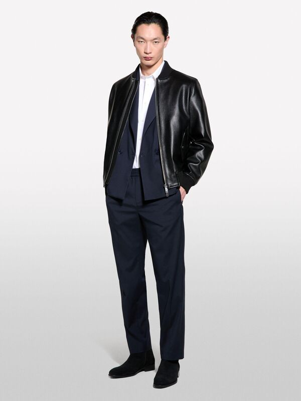 Viskoz Karışımlı Fermuar Detaylı Regular Fit Jogger Pantolon Erkek Bej Pantolon - 325P4TBJSF050