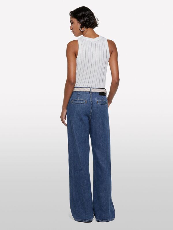 Viskoz Karışımlı Halter Yaka Slim Fit Atlet Kadın Beyaz Atlet - 325P31WELH00X