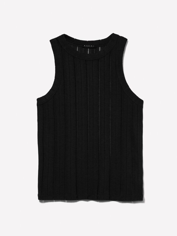 Viskoz Karışımlı Halter Yaka Slim Fit Atlet Kadın Siyah Atlet - 325P31WELH00X