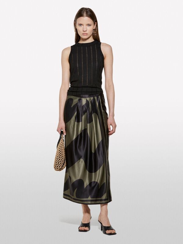 Viskoz Karışımlı Halter Yaka Slim Fit Atlet Kadın Siyah Atlet - 325P31WELH00X