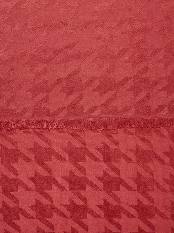 Sisley - Viskoz Karışımlı Kazayağı Desenli Şal Kadın Mor Şal - 323A6OOFWU01G