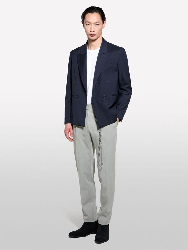 Viskoz Karışımlı Kruvaze Regular Fit Blazer Ceket Erkek Bej Ceket - 325P2TBJSW028
