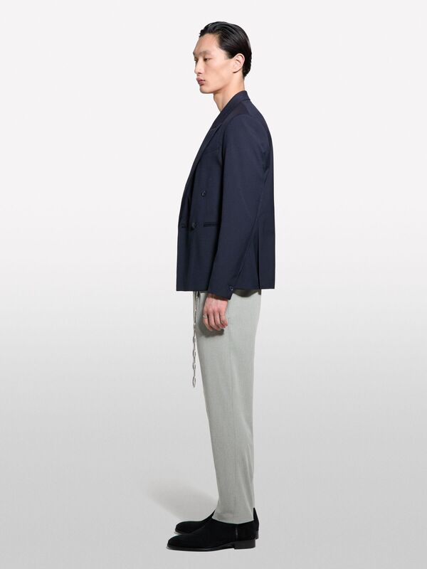 Viskoz Karışımlı Kruvaze Regular Fit Blazer Ceket Erkek Bej Ceket - 325P2TBJSW028