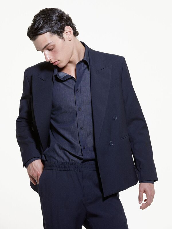 Viskoz Karışımlı Kruvaze Regular Fit Blazer Ceket Erkek Bej Ceket - 325P2TBJSW028