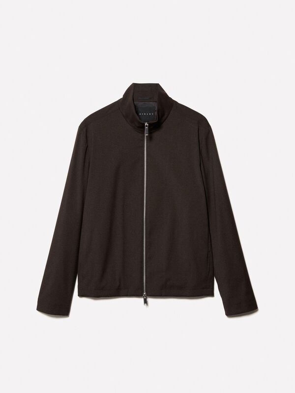 Viskoz Karışımlı Logo Detaylı Fermuarlı Ceket Erkek Bordo Ceket - 325P2TBJSN03S