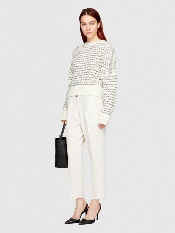 Sisley - Viskoz Karışımlı Normal Bel Esnek Jogger Pantolon Kadın 0L8 Pantolon - 323A4KVXL5CM7