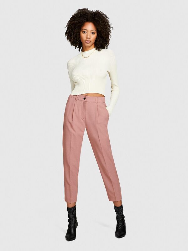 Viskoz Karışımlı Normal Bel Esnek Jogger Pantolon Kadın Kahverengi Pantolon - 323A4KVXL5CM7