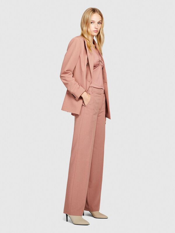 Viskoz Karışımlı Normal Bel Esnek Palazzo Pantolon Kadın Kahverengi Pantolon - 323A4KVXLF02I