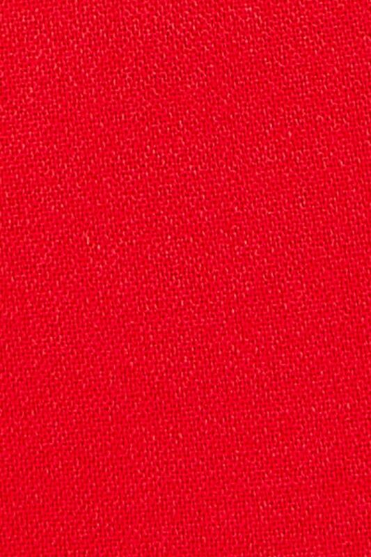 Viskoz Karışımlı V Yaka Uzun Kollu Crep Elbise Kadın Kırmızı T-Shirt - 323A43Q3LV04P