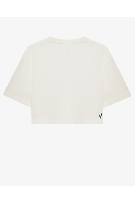 W Crop Fit Graphic Tee T-Shirt Kadın Beyaz T-Shirt - S2510147