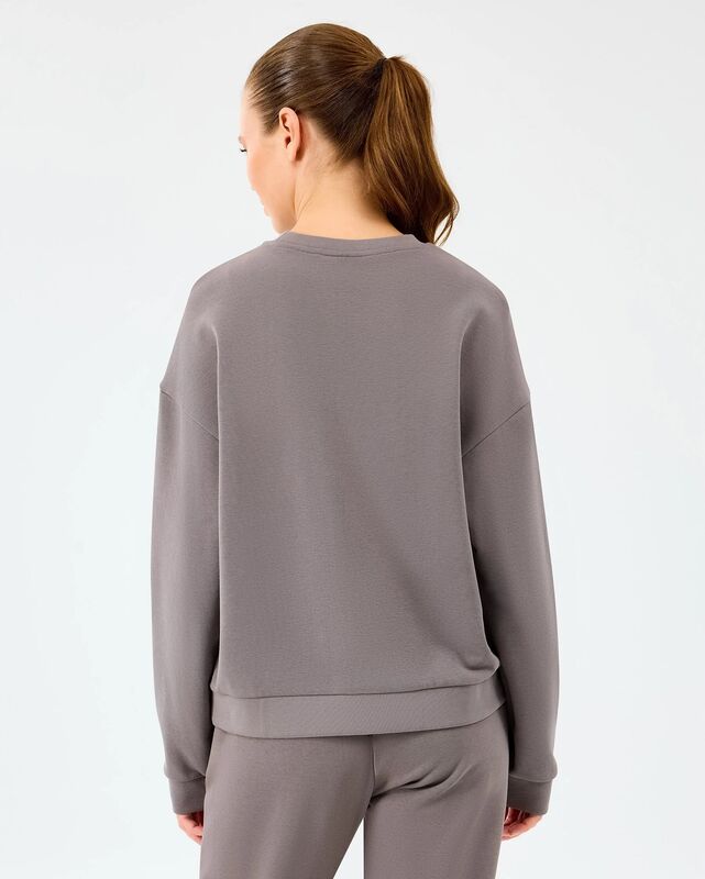 W Essential Crewneck Sweatshirt Kadın Gri Sweatshirt - S2610011