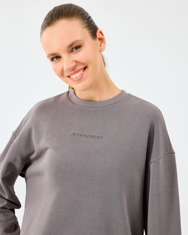 W Essential Crewneck Sweatshirt Kadın Gri Sweatshirt - S2610011