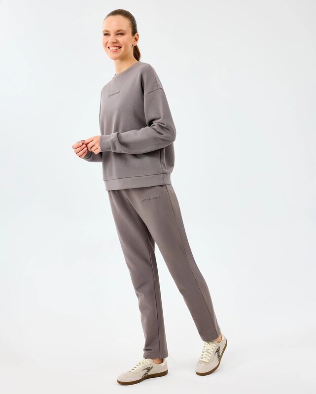 W Essential Crewneck Sweatshirt Kadın Gri Sweatshirt - S2610011