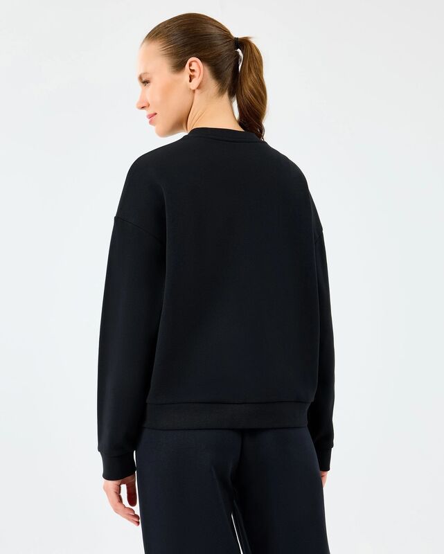 W Essential Crewneck Sweatshirt Kadın Siyah Sweatshirt - S2610011