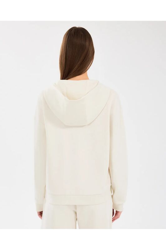 W Essential Full Zip Sweatshirt Kadın Beyaz Sweatshirt - S242117