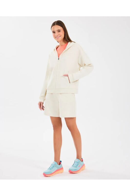 W Essential Full Zip Sweatshirt Kadın Beyaz Sweatshirt - S242117