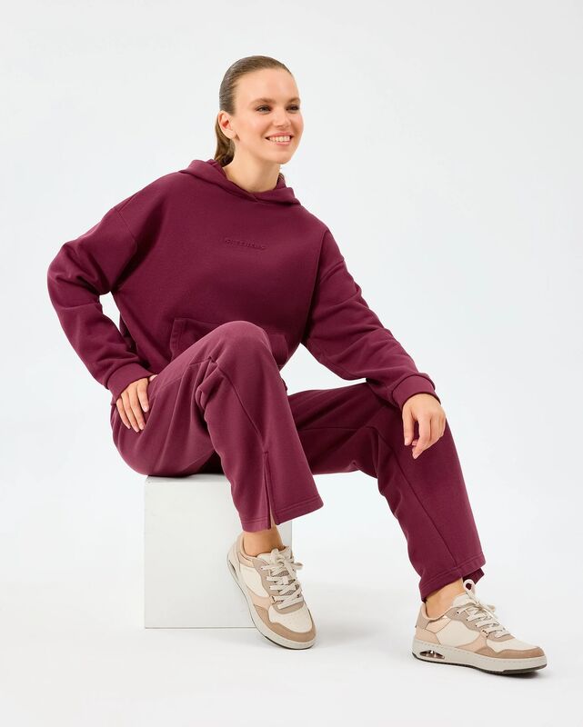 W Essential Hoodie Sweatshirt Kadın Bordo Sweatshirt - S2610013