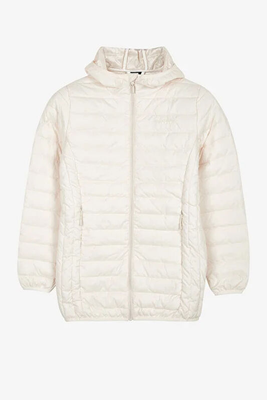W ESSential Midi Length Hooded Jacket Kadın Beyaz Mont - S212276