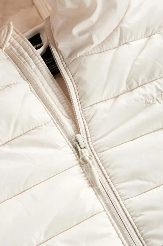 W ESSential Midi Length Hooded Jacket Kadın Beyaz Mont - S212276