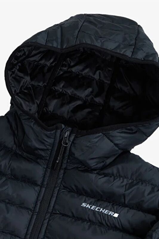 W ESSential Midi Length Hooded Jacket Kadın Siyah Mont - S212276