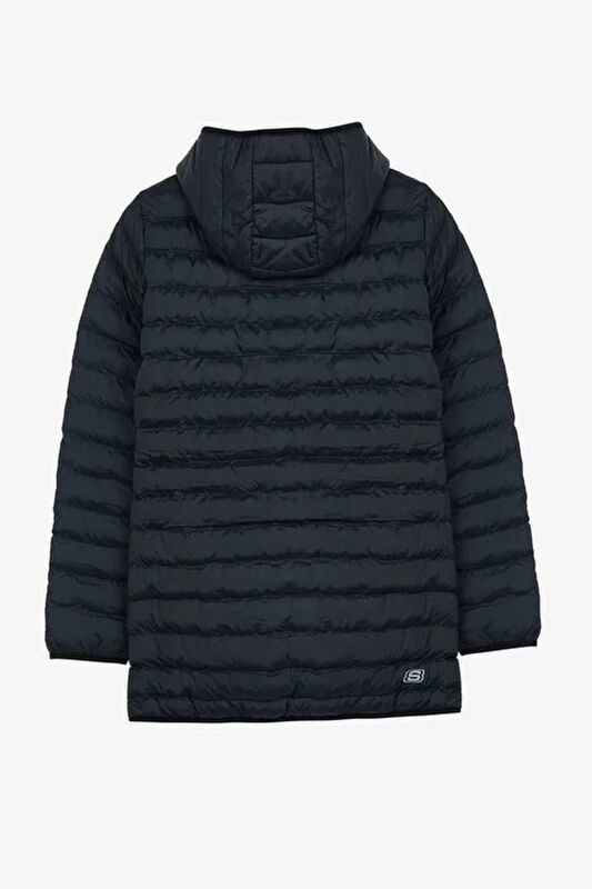 W ESSential Midi Length Hooded Jacket Kadın Siyah Mont - S212276