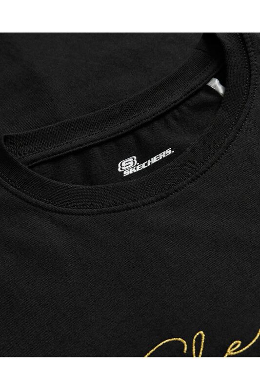 W Graphic Tee Light Weight Regular T-Shirt Kadın Siyah T-Shirt - SKS242166