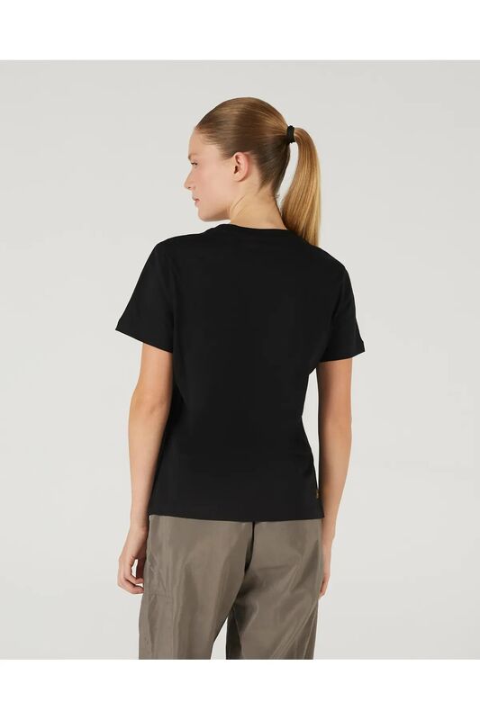 W Graphic Tee Light Weight Regular T-Shirt Kadın Siyah T-Shirt - SKS242166