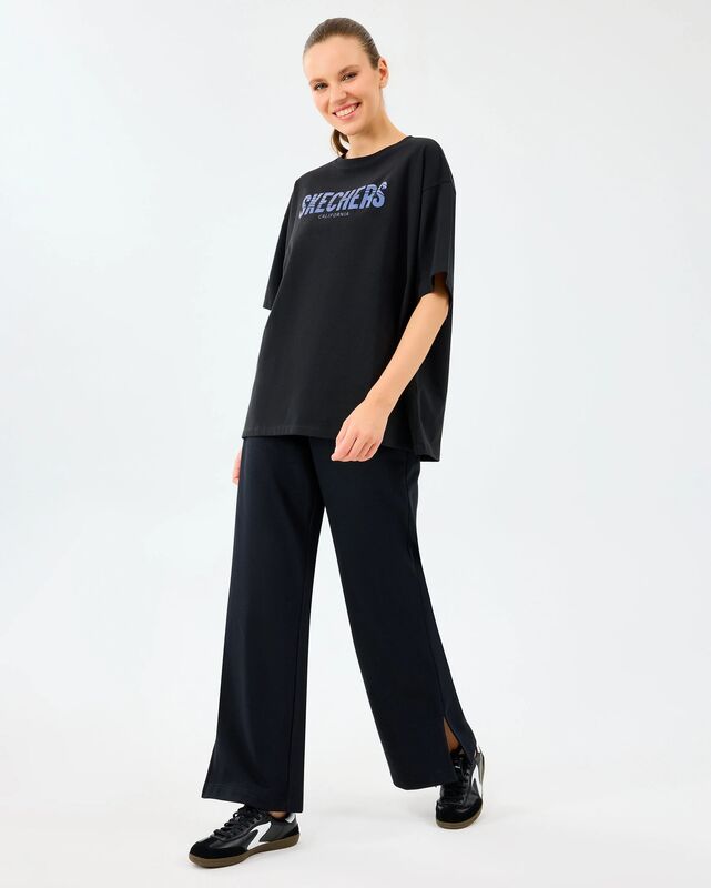 W Heavy Fabric T-Shirt Kadın Siyah T-Shirt - S2520179