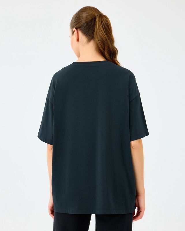 W Heavy Fabric T-Shirt Kadın Siyah T-Shirt - S2520182