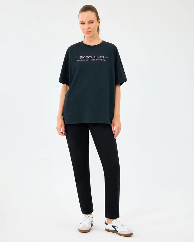 W Heavy Fabric T-Shirt Kadın Siyah T-Shirt - S2520182