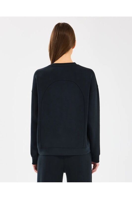 W Lounge Loose Crew Neck Sweatshirt Kadın Siyah Sweatshirt - S2510052