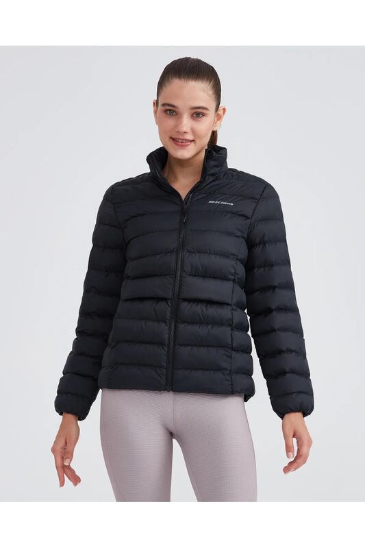 Skechers - W Outerwear Padded Jacket Kadın Siyah Ceket - S231240